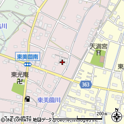 静岡県浜松市浜名区東美薗156周辺の地図