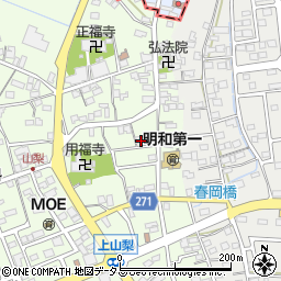 静岡県袋井市上山梨830-1周辺の地図