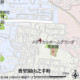 大阪府枚方市香里園山之手町19周辺の地図
