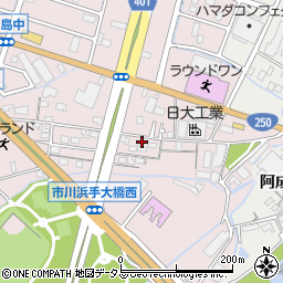 兵庫県姫路市飾磨区中島414-334周辺の地図