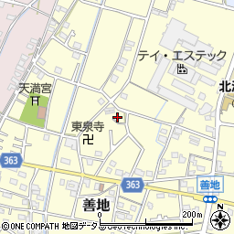 静岡県浜松市浜名区善地156周辺の地図