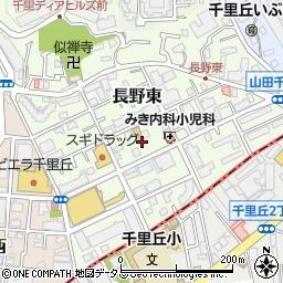 大阪府吹田市長野東13周辺の地図