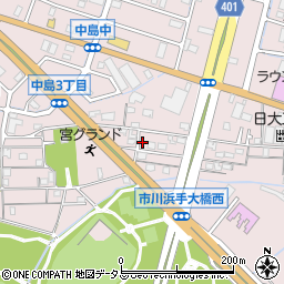 兵庫県姫路市飾磨区中島414-219周辺の地図