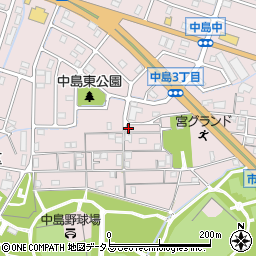 兵庫県姫路市飾磨区中島414-35周辺の地図