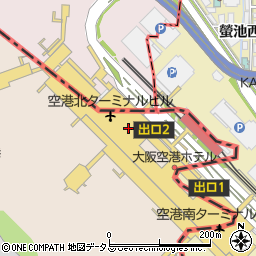 大阪空港案内所周辺の地図