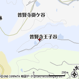 京都府京田辺市普賢寺王子谷周辺の地図