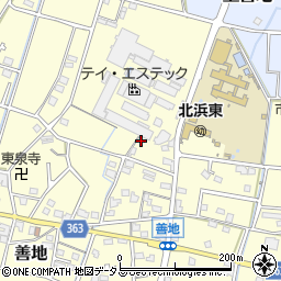 静岡県浜松市浜名区善地144周辺の地図