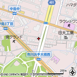 兵庫県姫路市飾磨区中島414-212周辺の地図