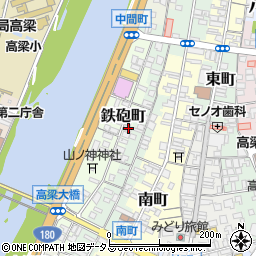 岡山県高梁市鉄砲町86周辺の地図
