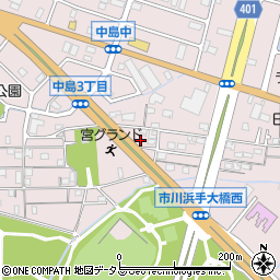 兵庫県姫路市飾磨区中島414-205周辺の地図