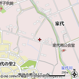 静岡県掛川市家代1877周辺の地図