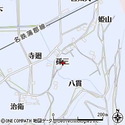 愛知県西尾市吉良町乙川孫三周辺の地図