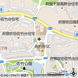吹田佐竹台郵便局 ＡＴＭ周辺の地図