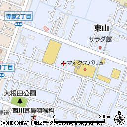 兵庫西農協姫路灘支店周辺の地図