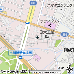 兵庫県姫路市飾磨区中島414-426周辺の地図
