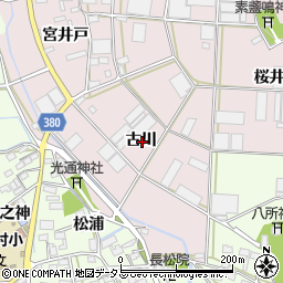 愛知県豊橋市長瀬町古川周辺の地図