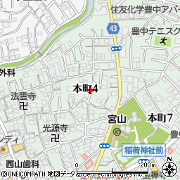 大阪府豊中市本町4丁目の地図 住所一覧検索 地図マピオン