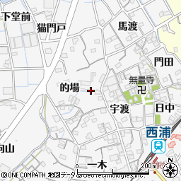 愛知県蒲郡市西浦町的場43周辺の地図