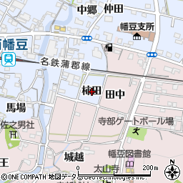 愛知県西尾市西幡豆町柿田周辺の地図