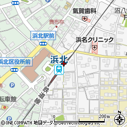 静岡県浜松市浜名区周辺の地図