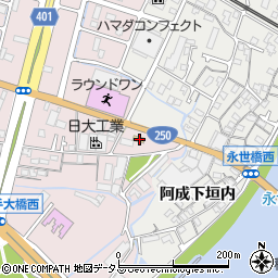 兵庫県姫路市飾磨区中島264周辺の地図
