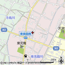 静岡県浜松市浜名区東美薗170周辺の地図