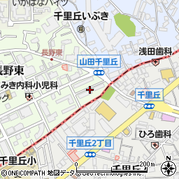大阪府吹田市長野東1周辺の地図