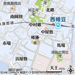 愛知県西尾市西幡豆町中村郷5周辺の地図