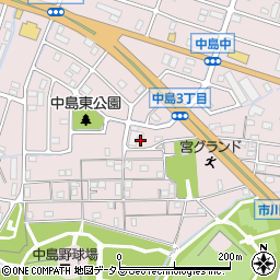 兵庫県姫路市飾磨区中島407周辺の地図