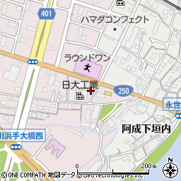 兵庫県姫路市飾磨区中島287周辺の地図