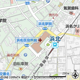 浜松市浜名区役所周辺の地図
