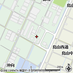 愛知県西尾市一色町坂田新田沖向13周辺の地図