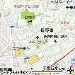 大阪府吹田市長野東12-14周辺の地図