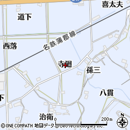 愛知県西尾市吉良町乙川寺廻周辺の地図