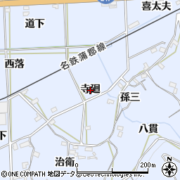 愛知県西尾市吉良町乙川（寺廻）周辺の地図