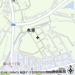 静岡県掛川市水垂周辺の地図