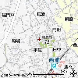 愛知県蒲郡市西浦町日中33-2周辺の地図