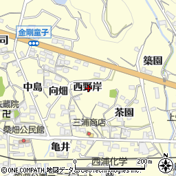 愛知県西尾市東幡豆町西野岸周辺の地図