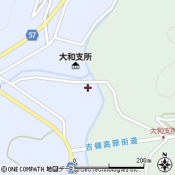 岡山県加賀郡吉備中央町西347周辺の地図