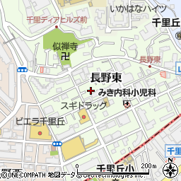 大阪府吹田市長野東周辺の地図