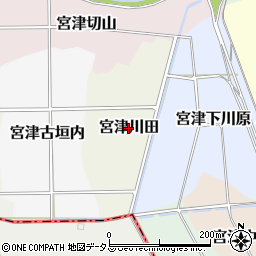京都府京田辺市宮津川田周辺の地図