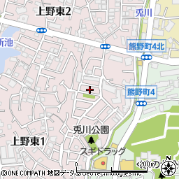 大阪府豊中市上野東1丁目27周辺の地図