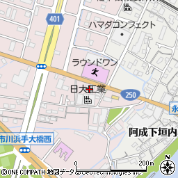 兵庫県姫路市飾磨区中島290周辺の地図