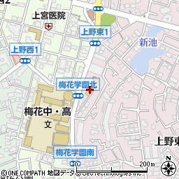 ローソン豊中上野東一丁目店周辺の地図