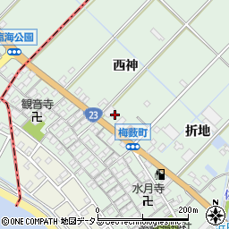 愛知県豊橋市梅薮町西神30周辺の地図