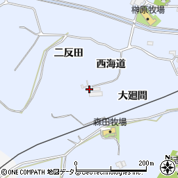 愛知県知多郡美浜町時志西海道周辺の地図