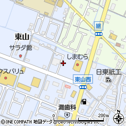 兵庫県姫路市東山23-8周辺の地図