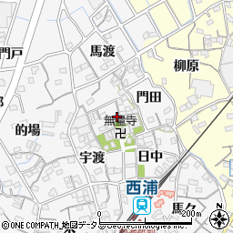 愛知県蒲郡市西浦町日中37周辺の地図