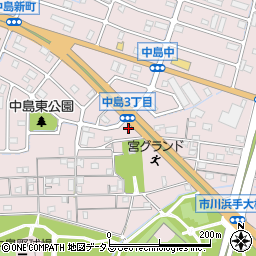 兵庫県姫路市飾磨区中島3丁目60-2周辺の地図