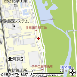 兵庫県伊丹市北河原当田周辺の地図